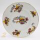 6 Dessert plates and a serving dish, M-Fres.