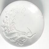 Art Deco White Earthenware Mermaid Bowl "300" by Mari Simmulson for Upsala-Ekeby