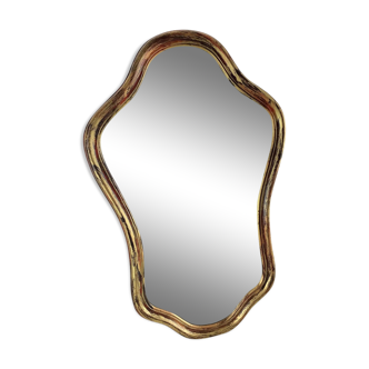 Old mirror Louis XV style patinated