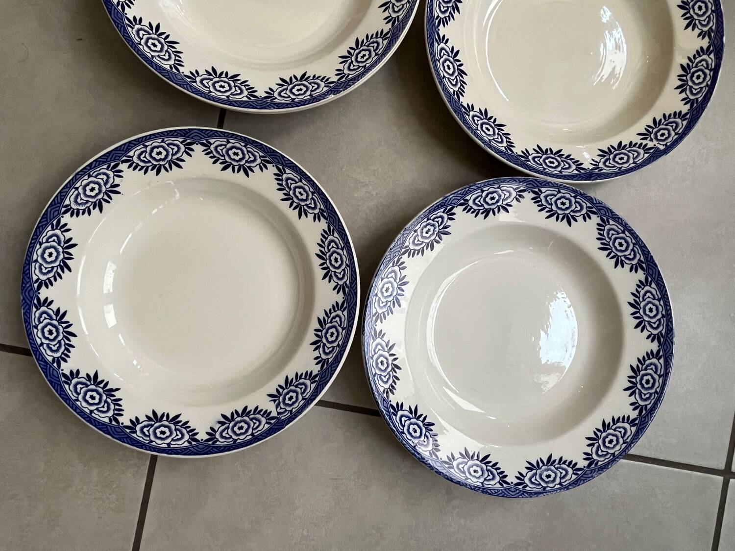 Set of 6 "Capri" plates Digoin Sarreguemines