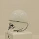 Lampe de table globe en chrome et verre blanc, Italie, années 1970