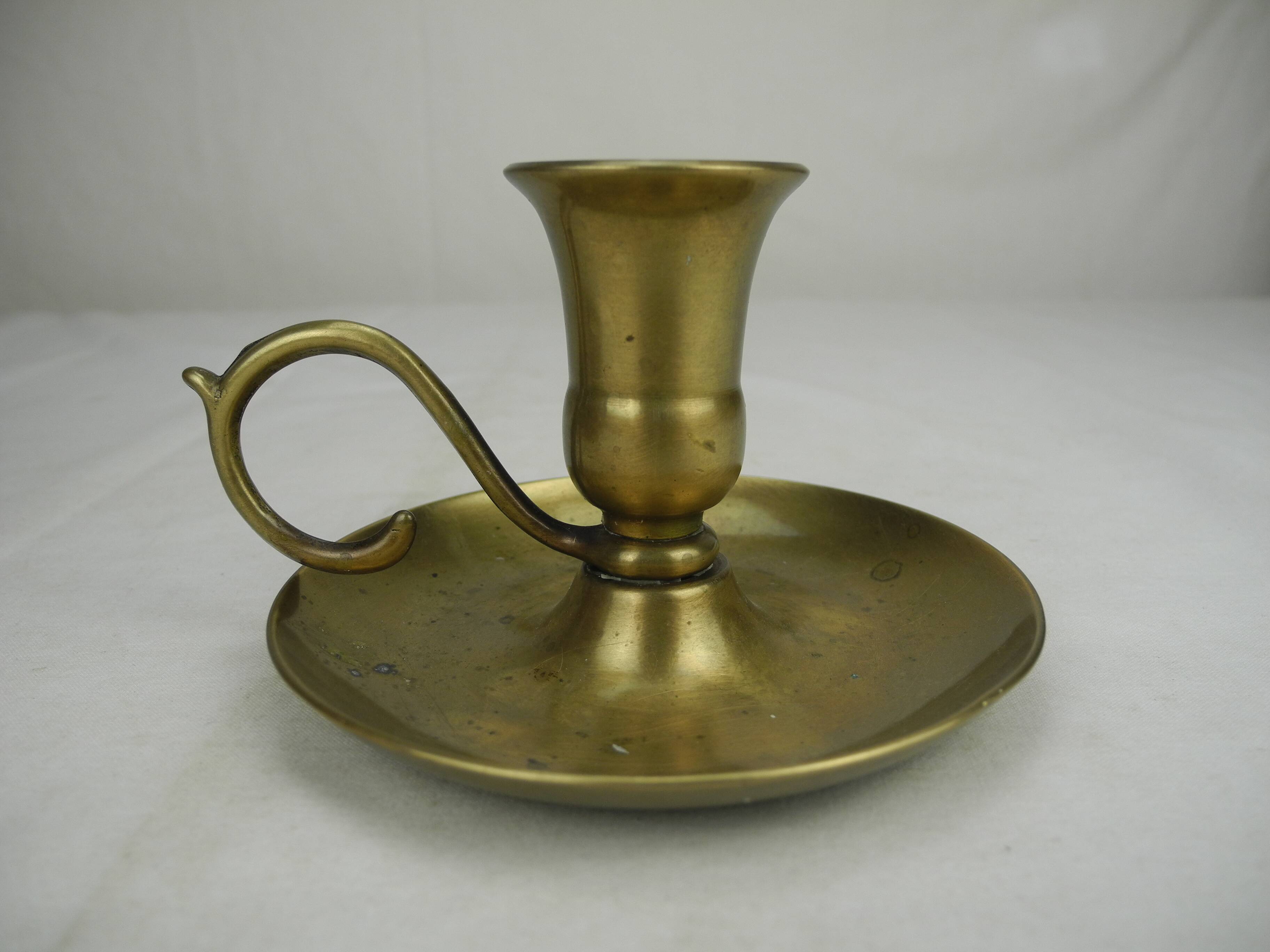 old candle holder hand brass deco vintage brass candle holder candlestick