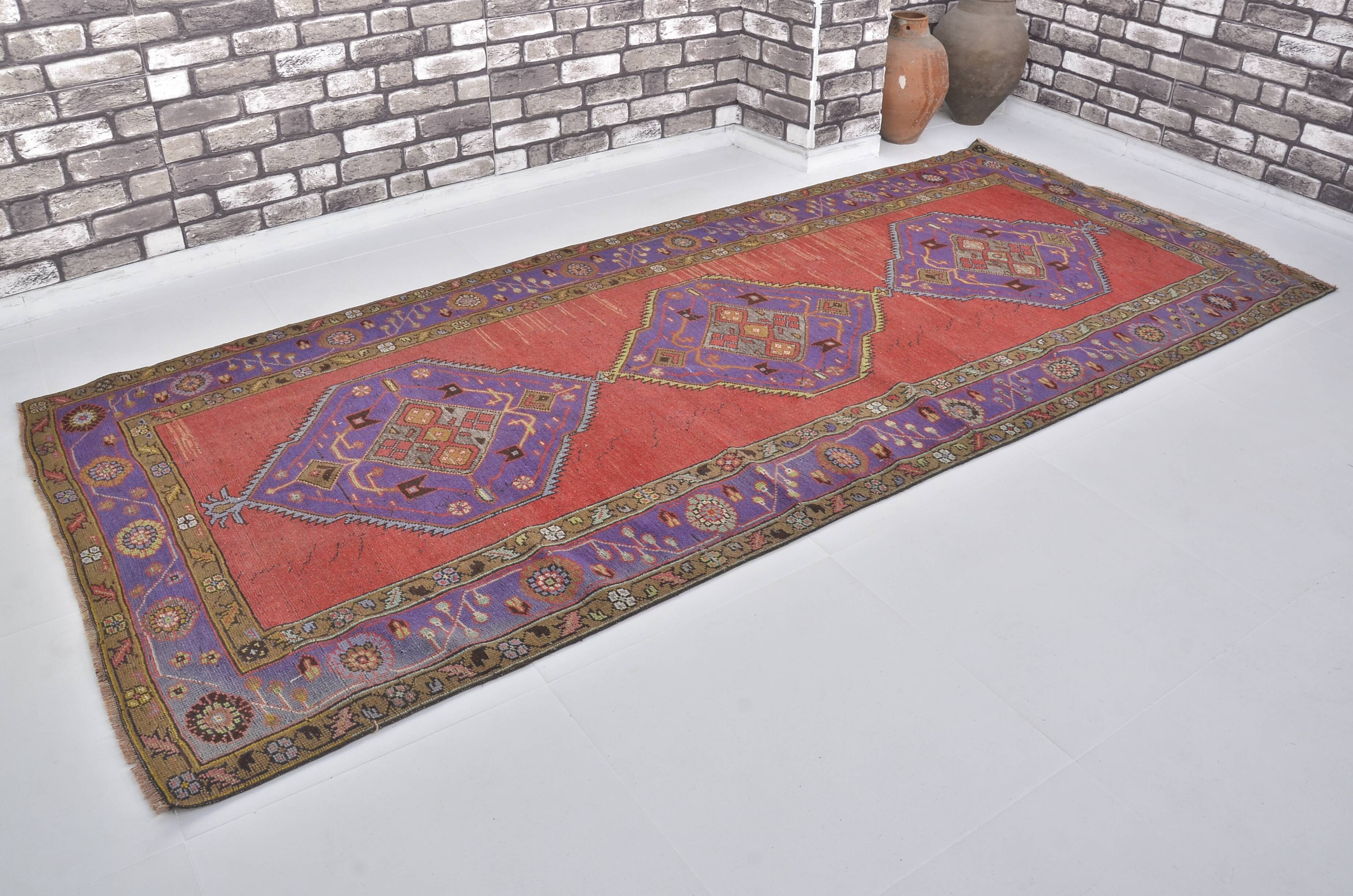 Red & Blue Turkish Wool Rug sku 1207