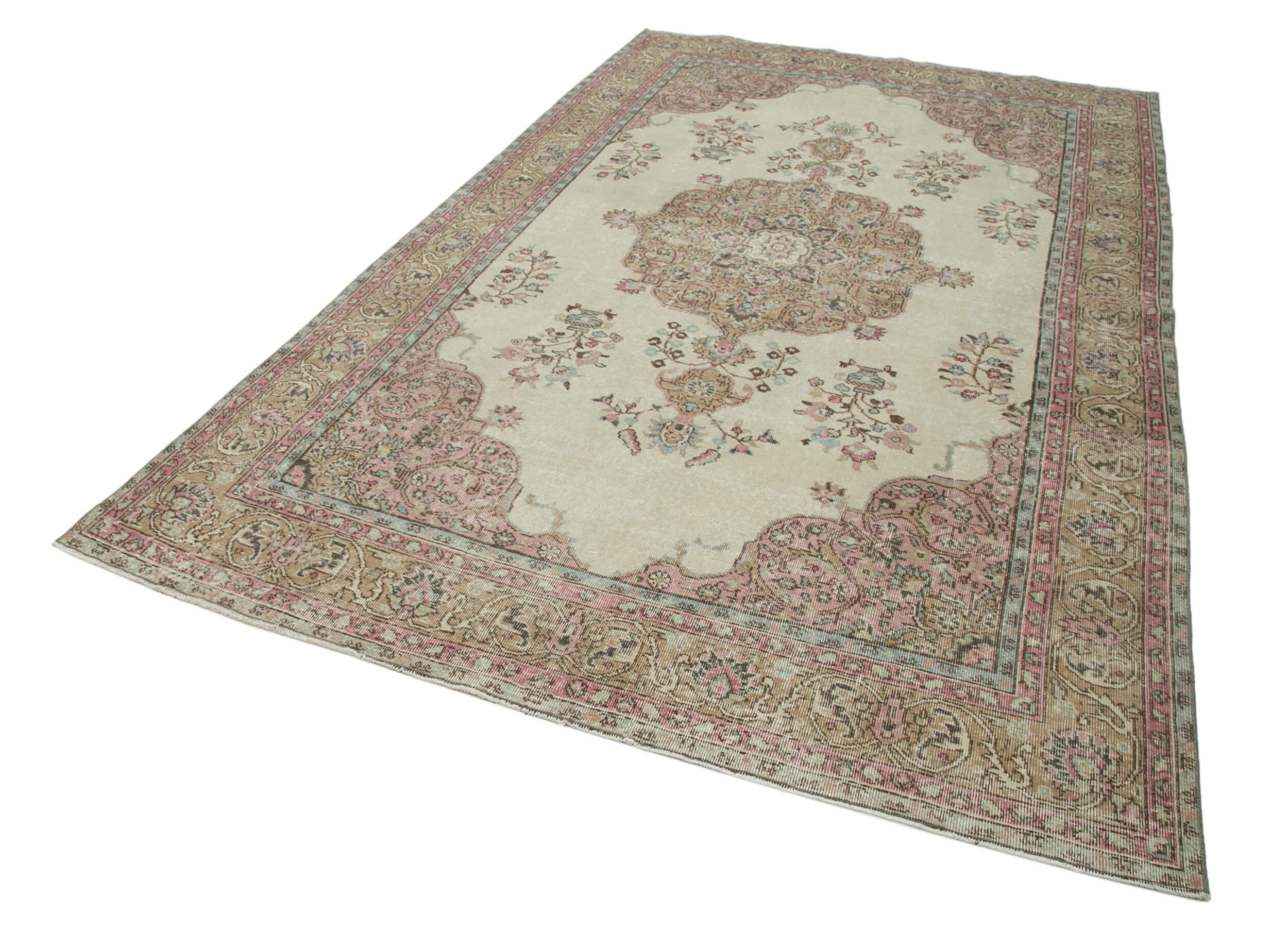 Hand-knotted wool turkish beige carpet 190 cm x 311 cm - 25054