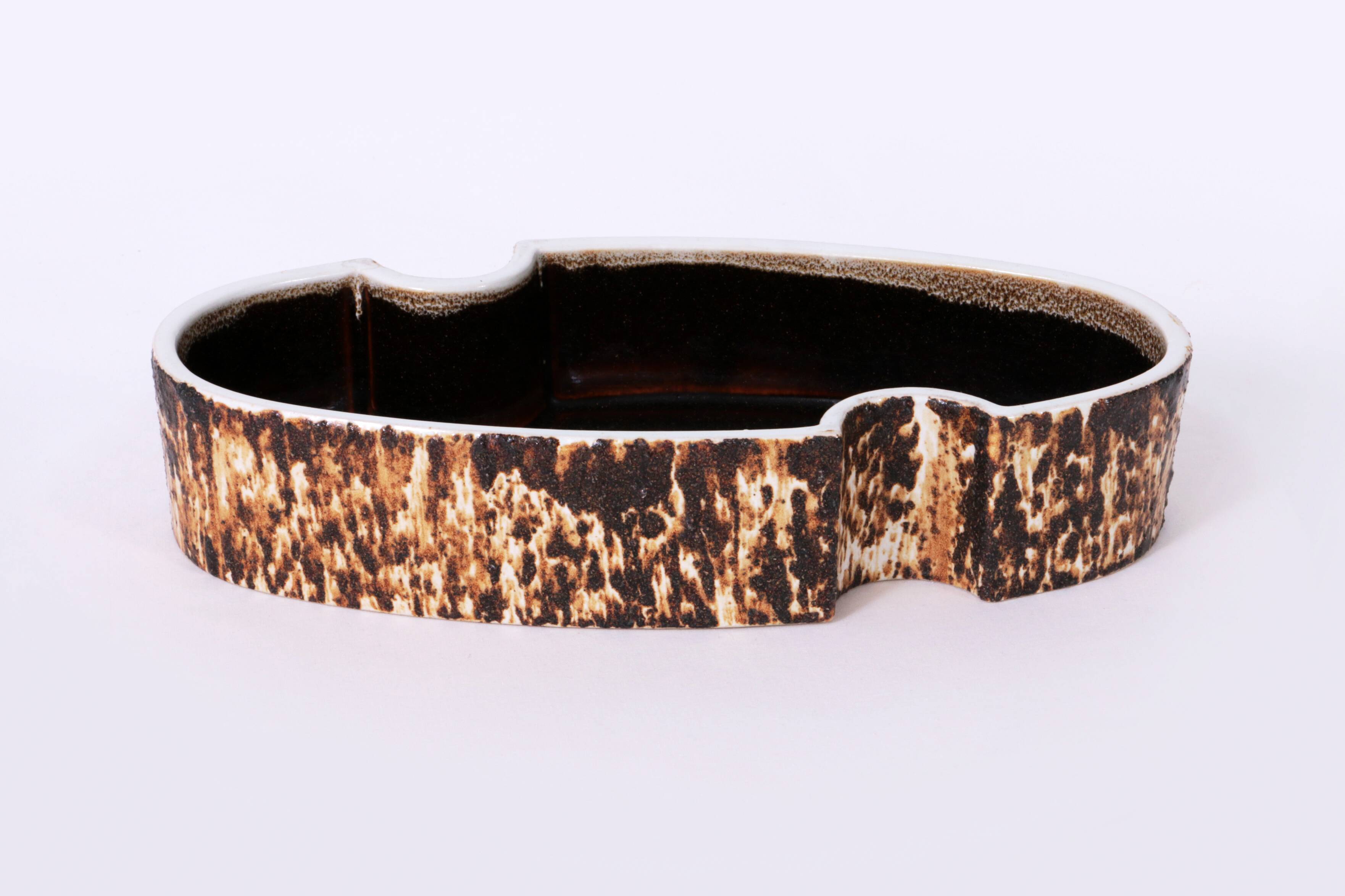 Vintage Yamasan Ikebana Bowl - Authentic 1960s Japanese Ceramic