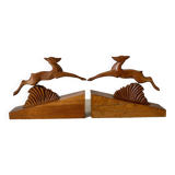 Pair of art deco doe bookends