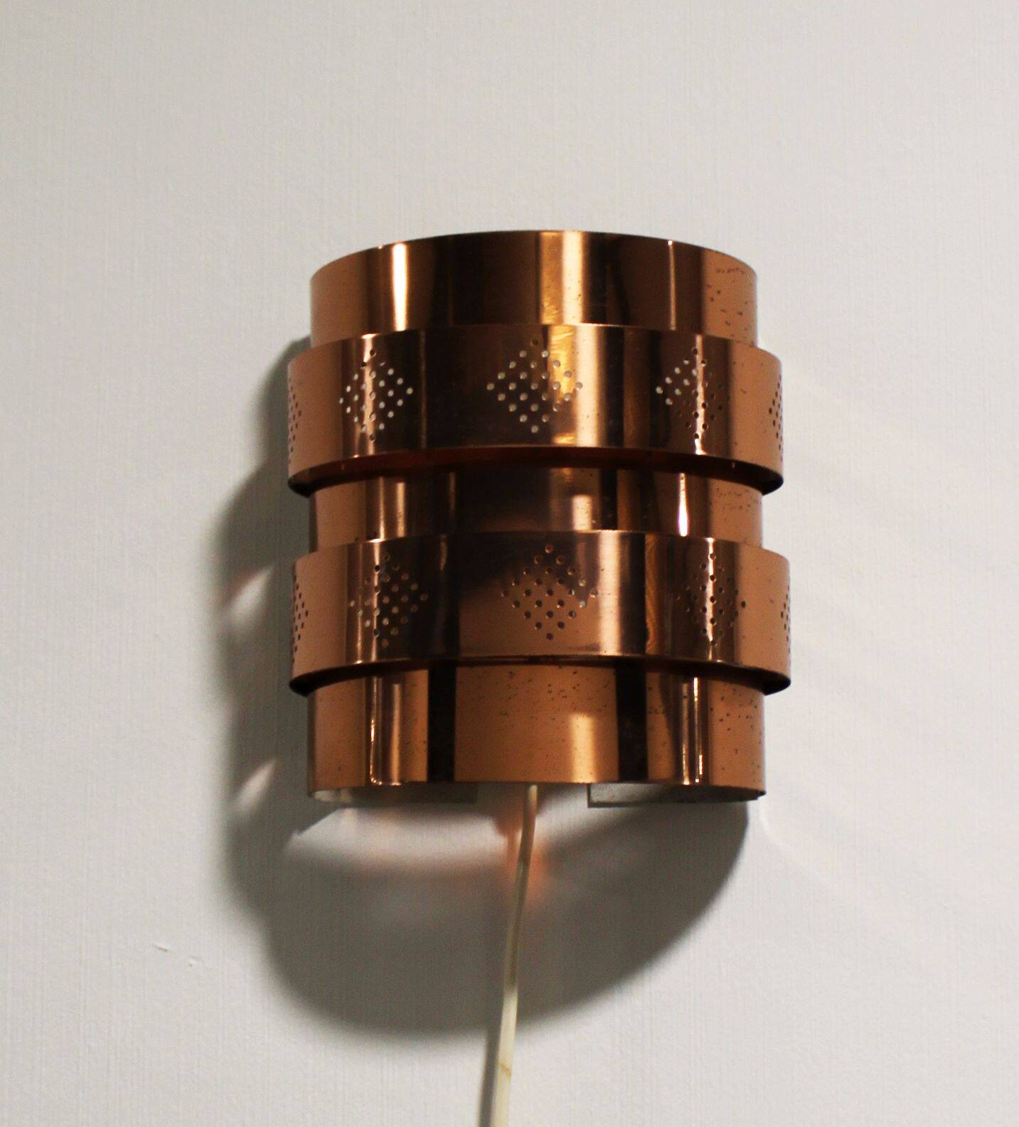 Wall lamp by Verner Shou for Coronell Elektro, Denmark, 70s.