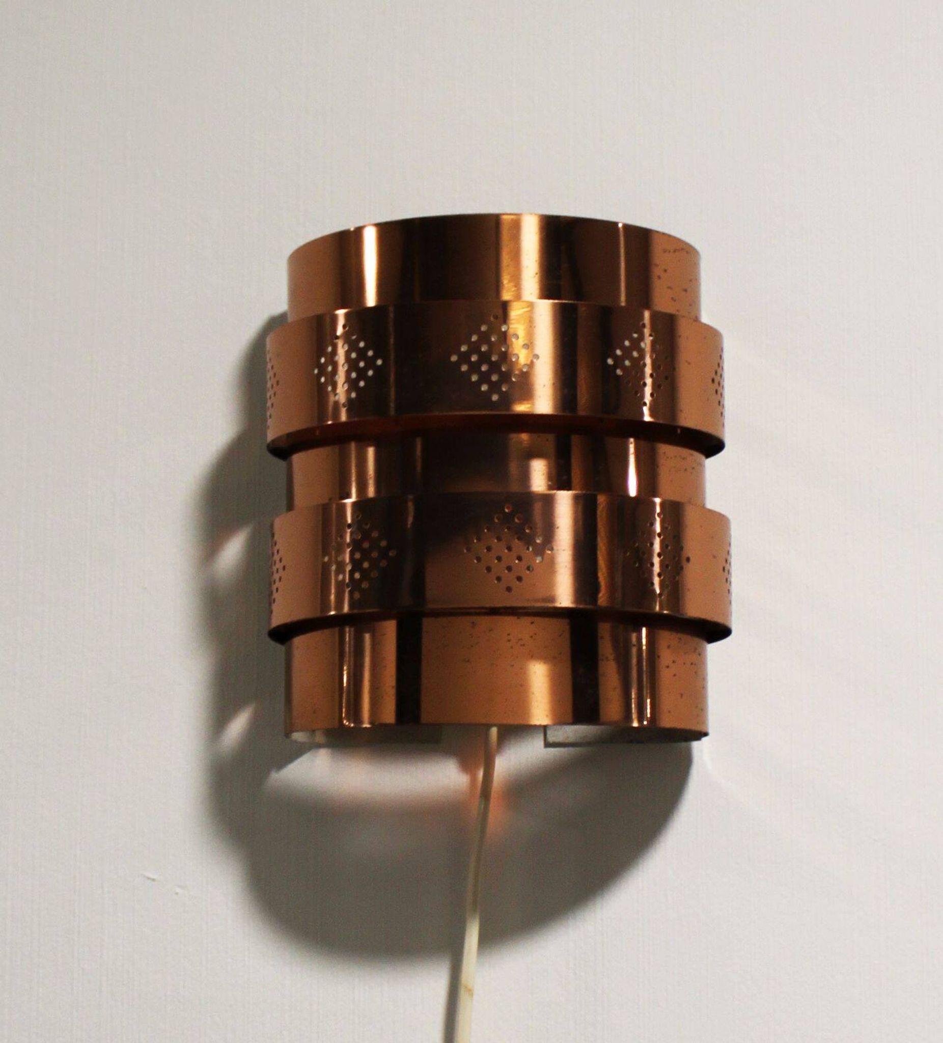 Wall lamp by Verner Shou for Coronell Elektro, Denmark, 70s.