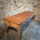 Antique French farmhouse dining table in oak and pine, circa 1900
