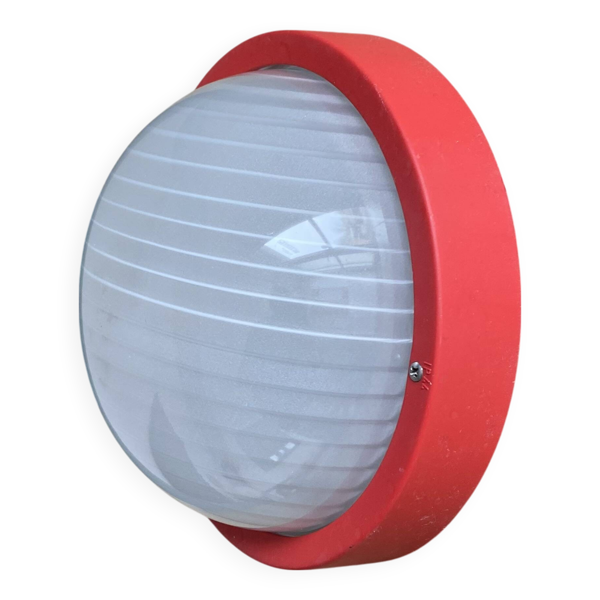Wall light ceiling light porthole glass Prisma model Eko red LAMP-7441