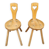 Pair of brutalist side chairs, 1960s - sweden