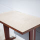 30s bistro table in wood and aluminum