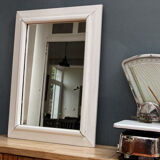 Large mercury mirror, oak frame 59x82cm