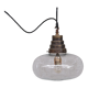 Mid-Century French Clear Glass Pendant Light