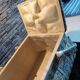 Box basket sewing 2 handles fabric 1960 1970