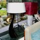 Large vintage ceramic lamp for drimmer 1970