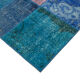 Handmade anatolian vintage 202 cm x 300 cm blue patchwork carpet