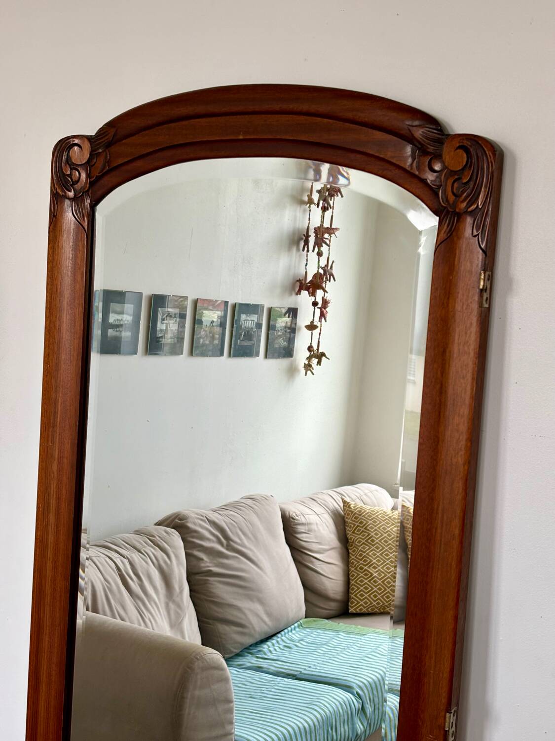 Grand miroir biseauté à poser