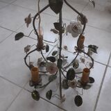Chandelier with porcelain flower