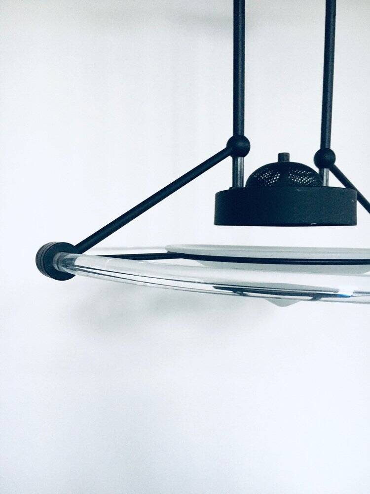 Black pendant lamp, 1980s