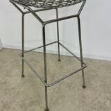 Old chair / Bar stool metal design Harry Bertoia for Knoll International vintage 1972