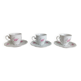 3 tasses avec 3 sous coupe marque seltmann weiden