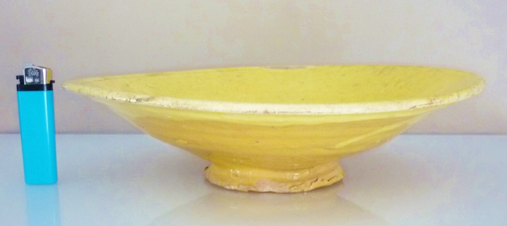 Dish, old omelette turn, nineteenth, glazed terracotta, south of the France
