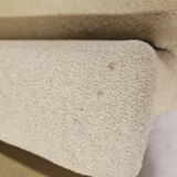 Pair of vintage 70's green fabric armchairs