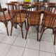 Suite of 12 chairs of bistrot Baumann 1940s