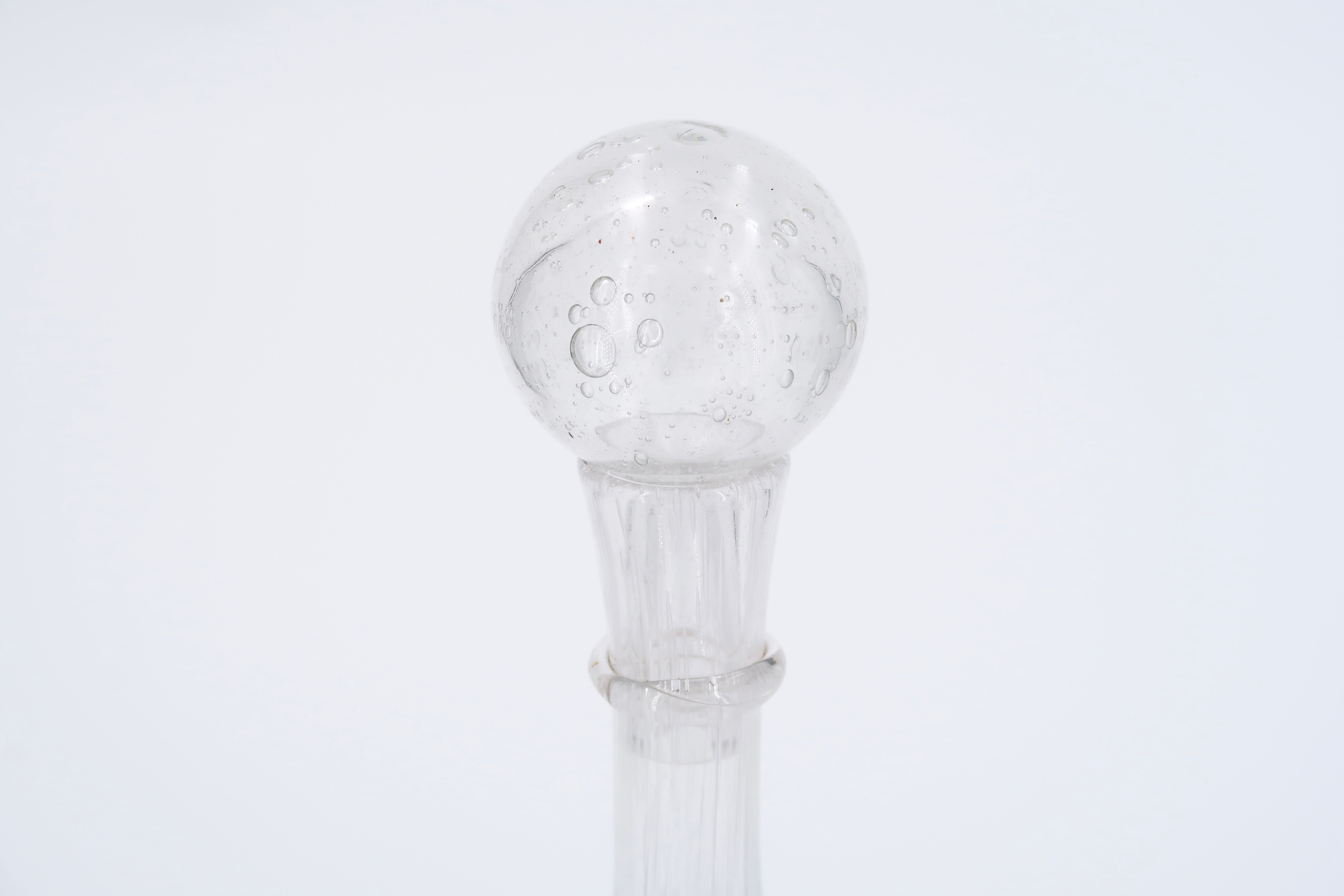 La Rochère transparent bubbled glass carafe, 70s