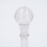 Carafe en verre bullé transparent La Rochère, années 70