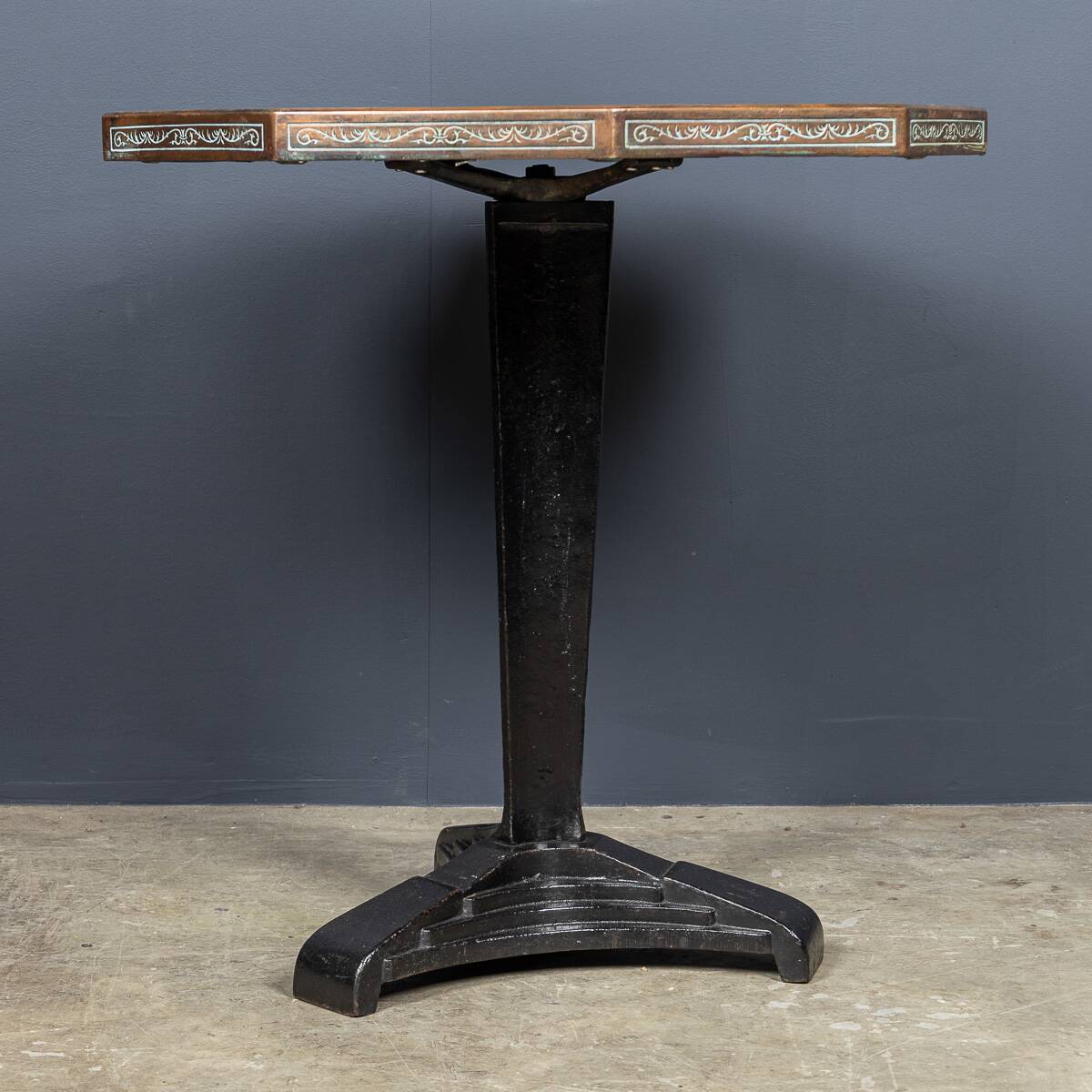 Vintage 20thc spanish embossed copper table by malart c.1930