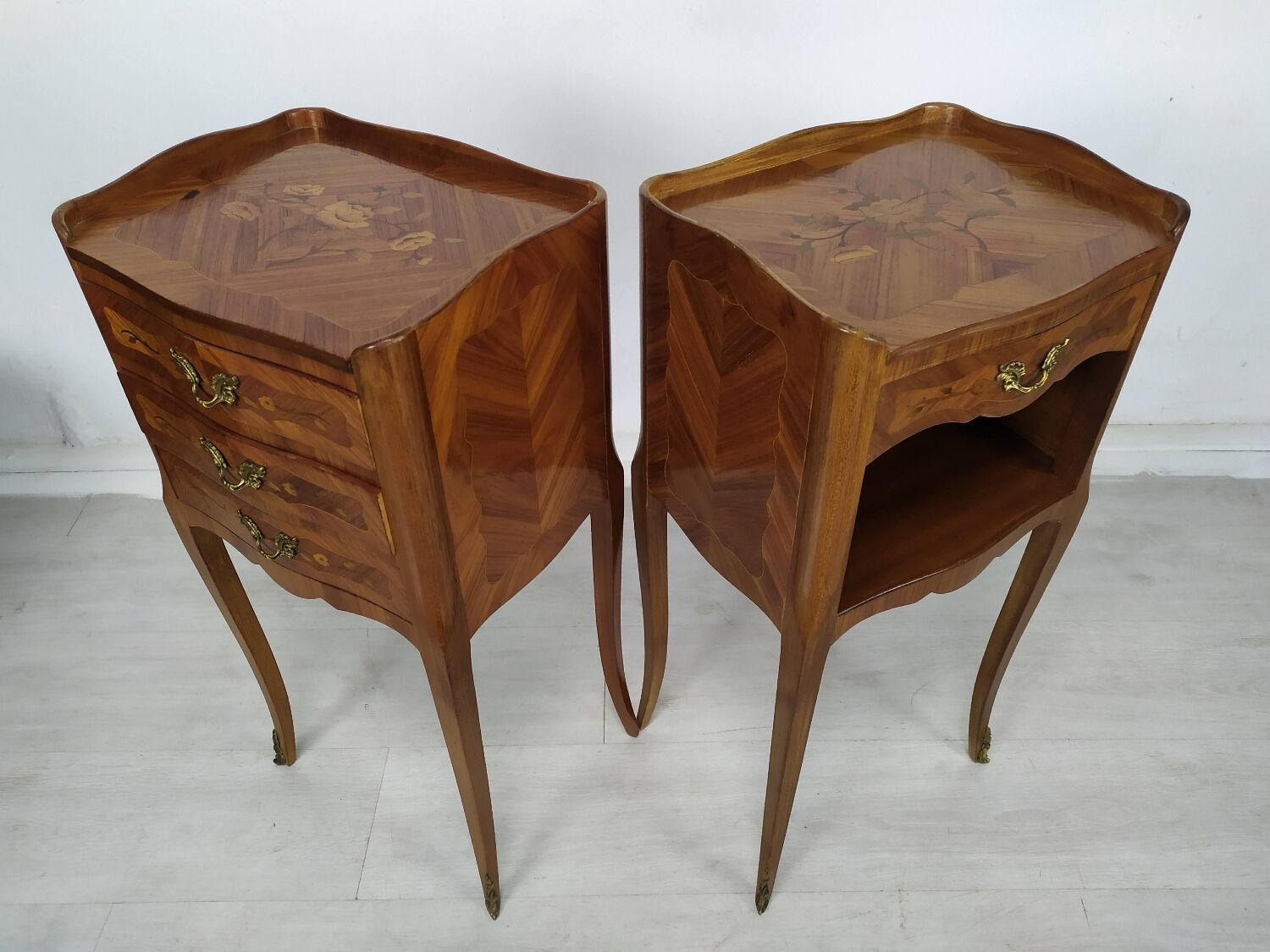 Pair of Louis XV style bedside tables