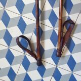 Pair of antique reed ski poles