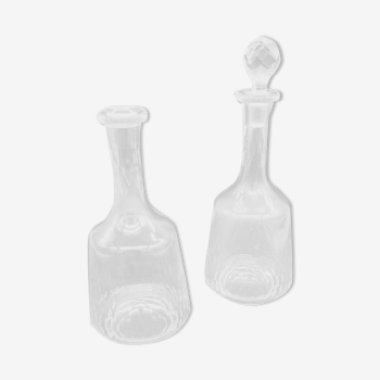 Pair of Baccarat crystal decanter model Richelieu and Champigny