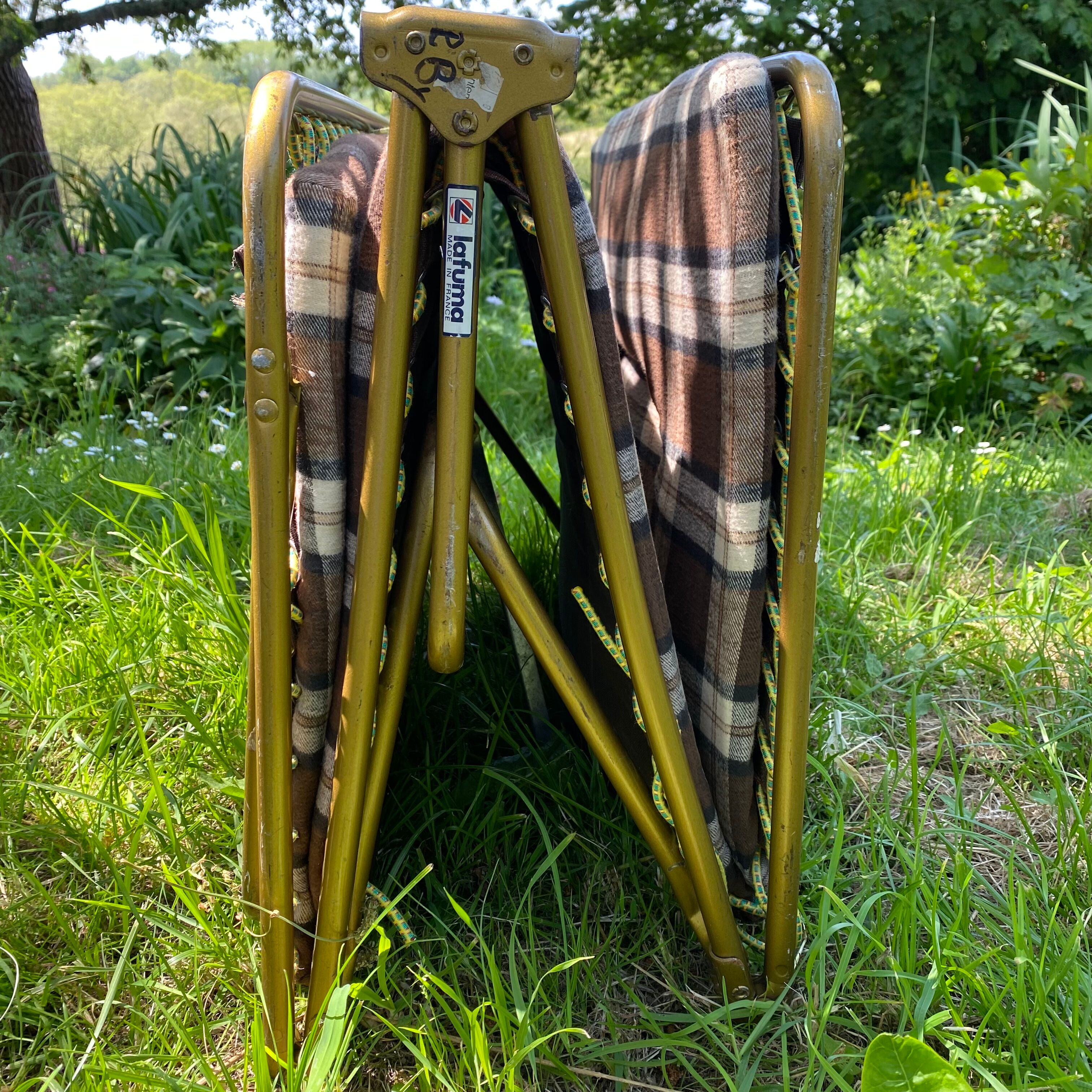 Deckchair, Lafuma camp bed, 70s