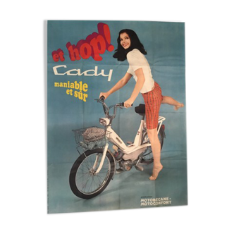 Affiche vintage Motobecane Motoconfort Cady « Et Hop ! » - 1968