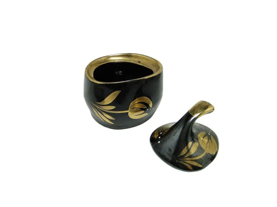 AEY Sugar Bowl Iza, black porcelain, Chodzież