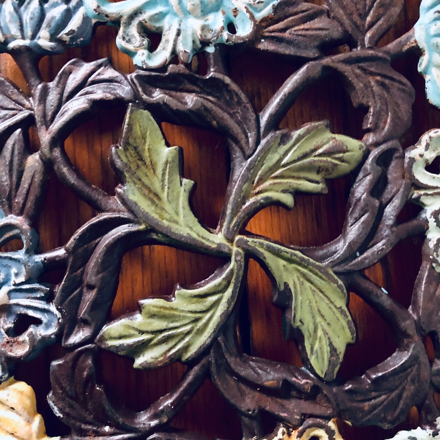 Colorful cast iron dish