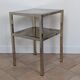 Side tables, chrome metal end tables
