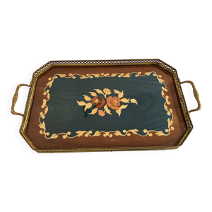 Plateau Art deco marquetterie