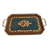 Plateau Art deco marquetterie