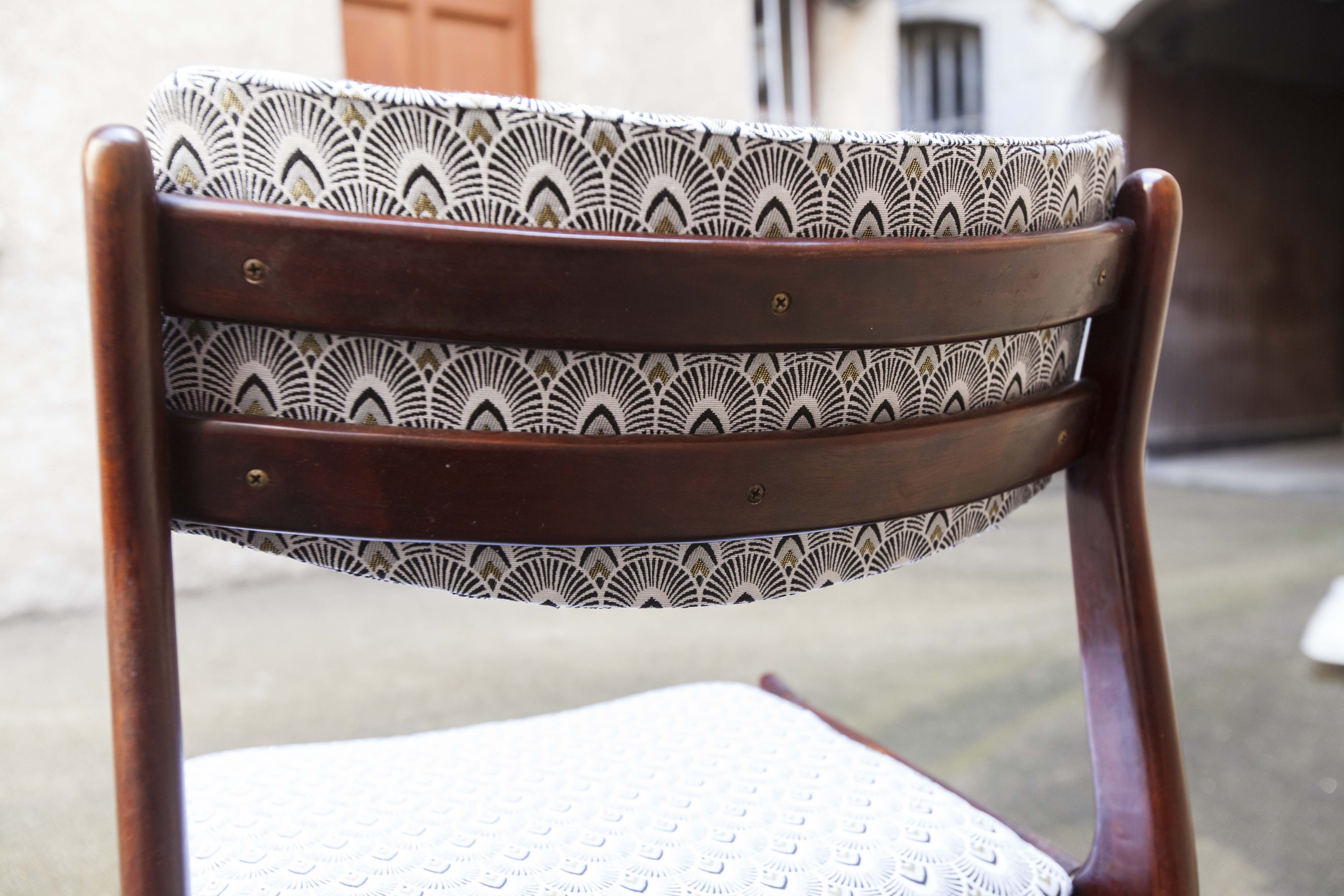 4 restored Scandinavian rosewood chairs