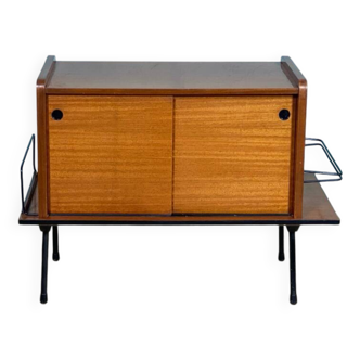 Low cabinet for sound system, vinyl records storage