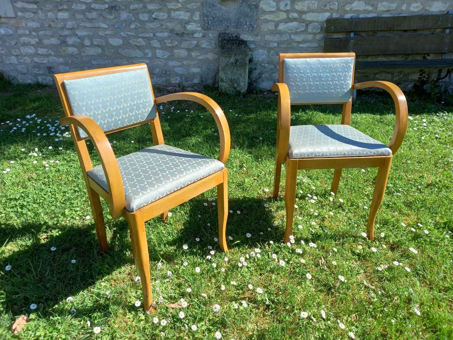 Pair of bridge armchairs