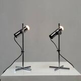 Set of two chrome table lamps by Targetti