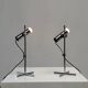 Ensemble de deux lampes de table en chrome par Targetti