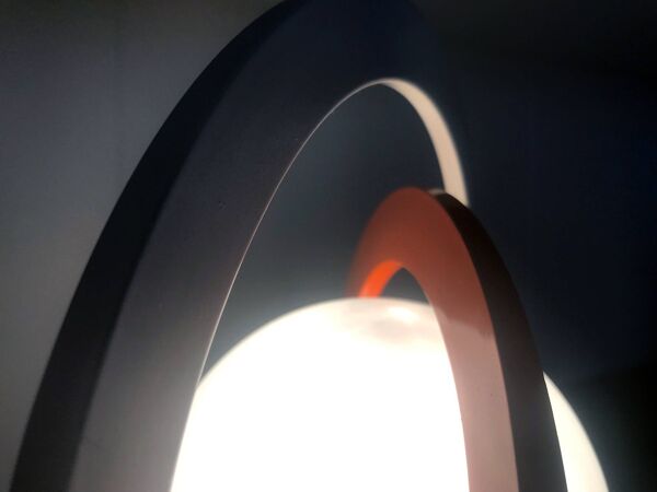 Paire de Lampes de Table Vintage • Saturn • Acier et Verre • Space Age  • 1960