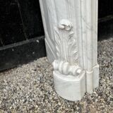Remarkable Louis XV Style Fireplace In White Carrara Marble Circa 1880