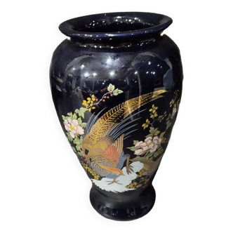 Vase vintage motif oiseaux